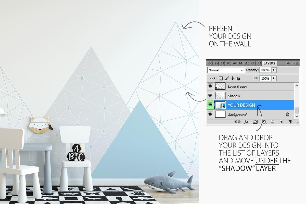 KIDS WALL & FRAMES Mockup Bundle - 4, a Product Mockup by Yuri-U (Photo 4 of 38)