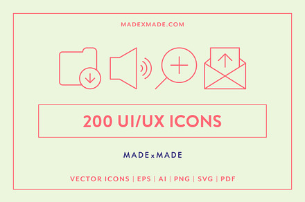 UI/UX Line Icons, an Outline Icon by Made by Made