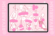 Procreate Body Pose Female brushes, a Brush Add-On by Revabrush (Thumbnail 4 of 6)