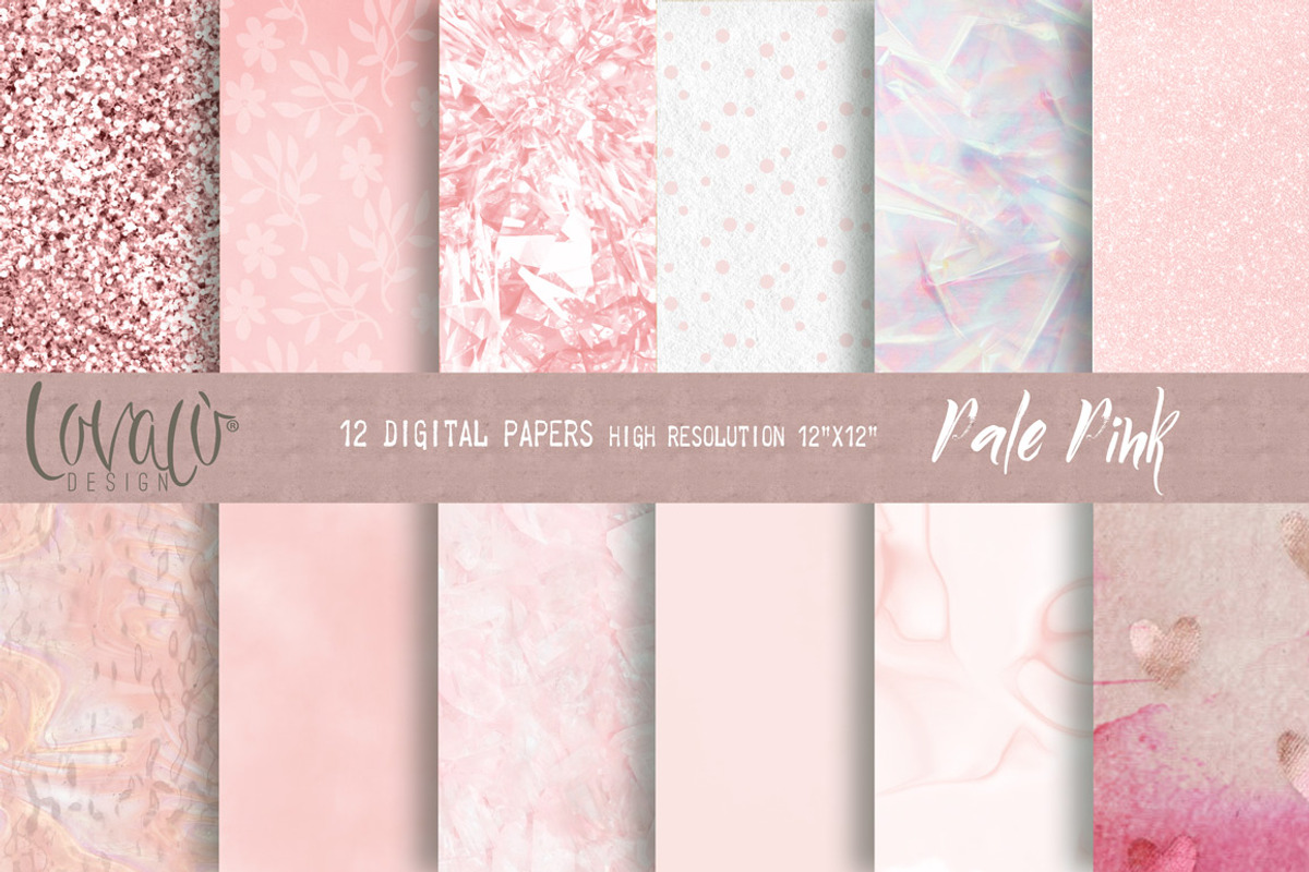 Pale Pink Digital Papers Texture, a Texture Graphic by Lovalù®