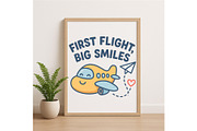 First Flight Big Smiles Airplane, a Background Graphic by LaseredNinja (Thumbnail 2 of 7)