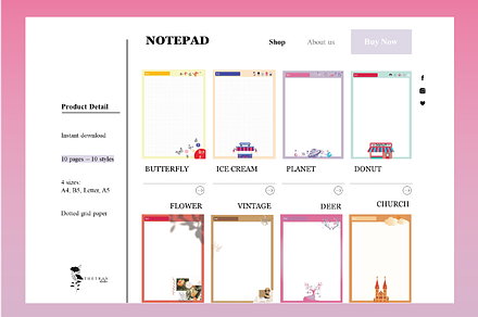 Classic Notepad Digital Product