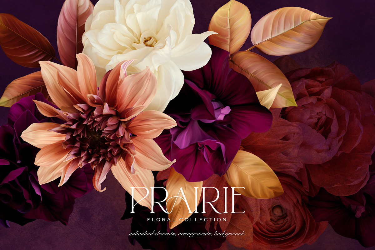 Warm Peachy Pink Floral Art Kit, a Decorative Illustration by Eclectic Anthology (Photo 8 of 12)