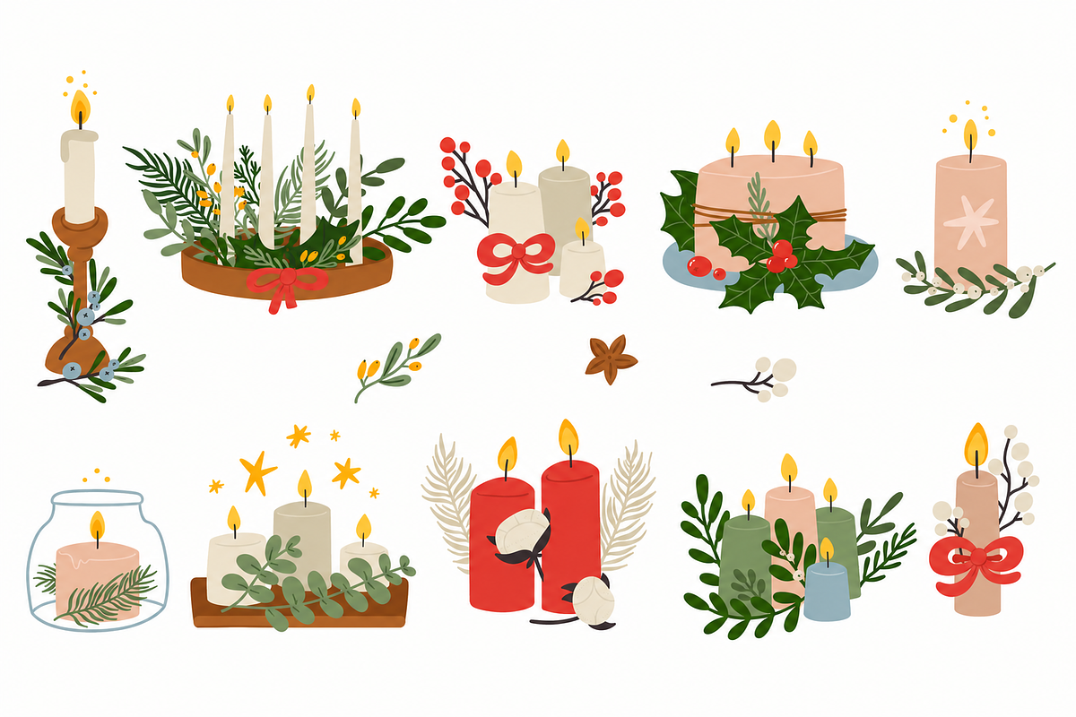 Christmas Botanical Clipart, a Seasonal Illustration by Anna Studio (Photo 11 of 12)