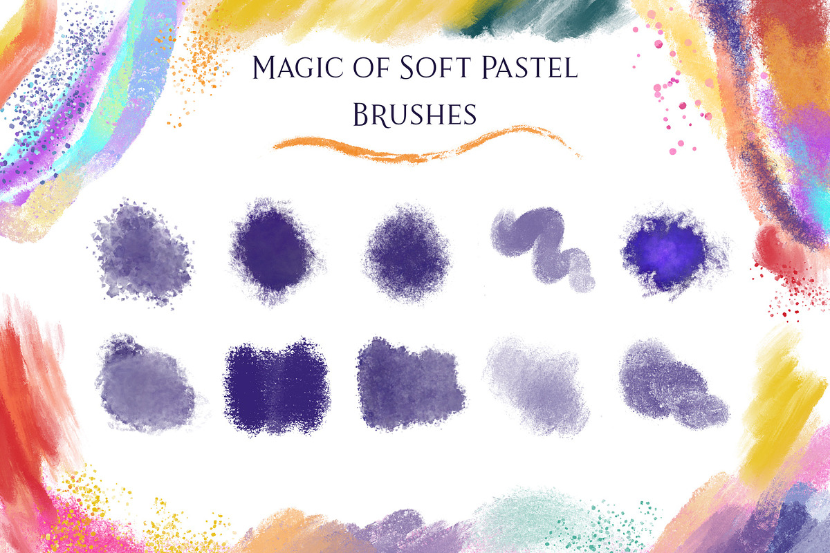 Soft Pastel Procreate Brushes, a Brush Add-On by ArtstudioByKhushbu (Photo 2 of 9)