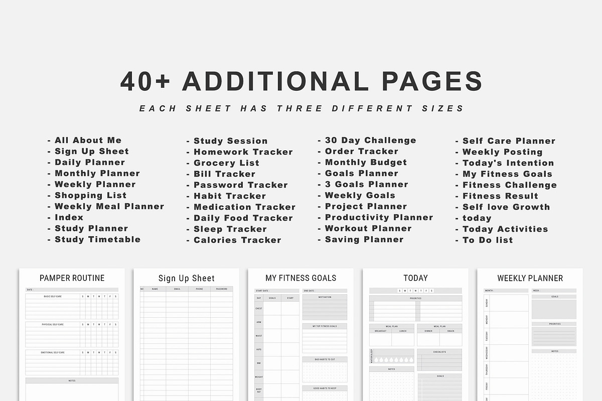 2025 Sunday Starts Planner Bundle, a Stationery Template by MNT-Creator (Photo 7 of 10)