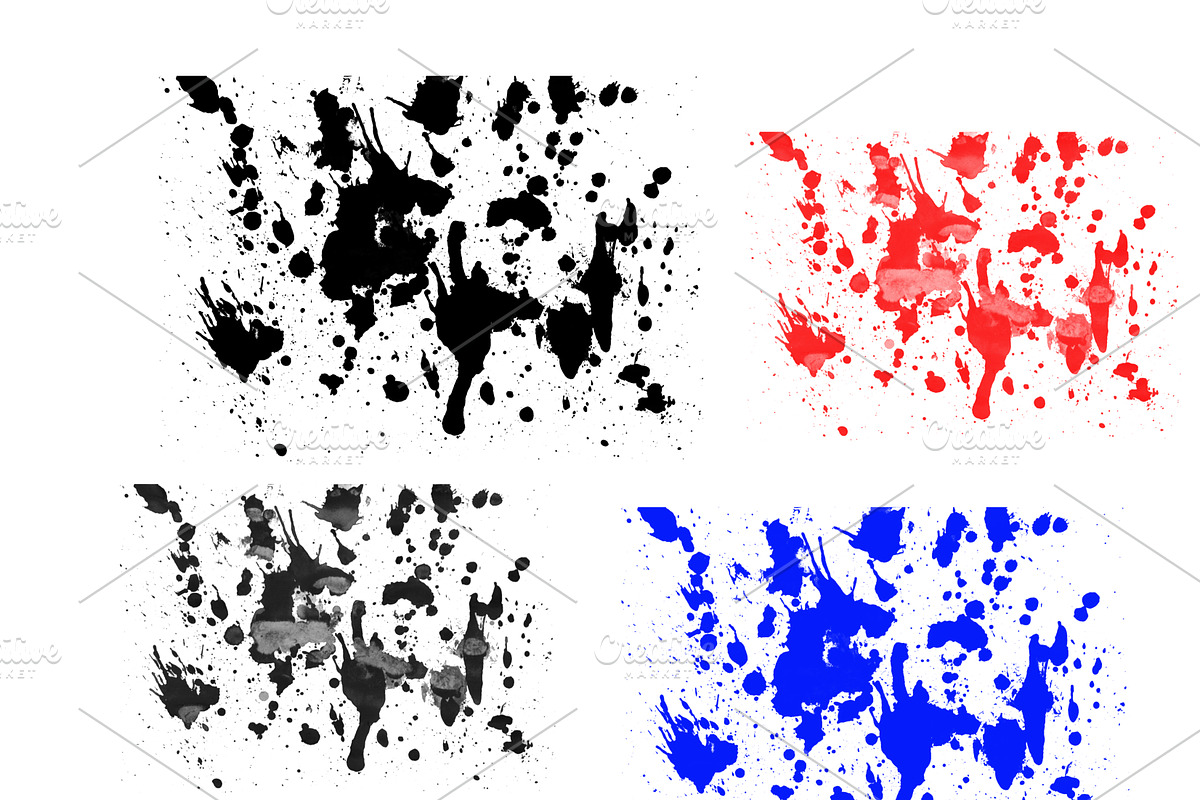 4 CoolSplatter Brushes for Photoshop, a Brush Add-On by PeoGeo Creative (Photo 7 of 8)