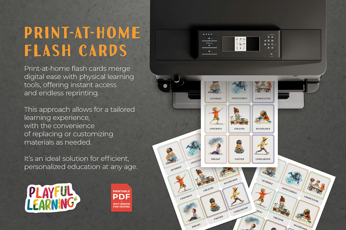 Activities And Feelings Flash Cards, an Education Illustration by Pix Cafe (Photo 7 of 10)