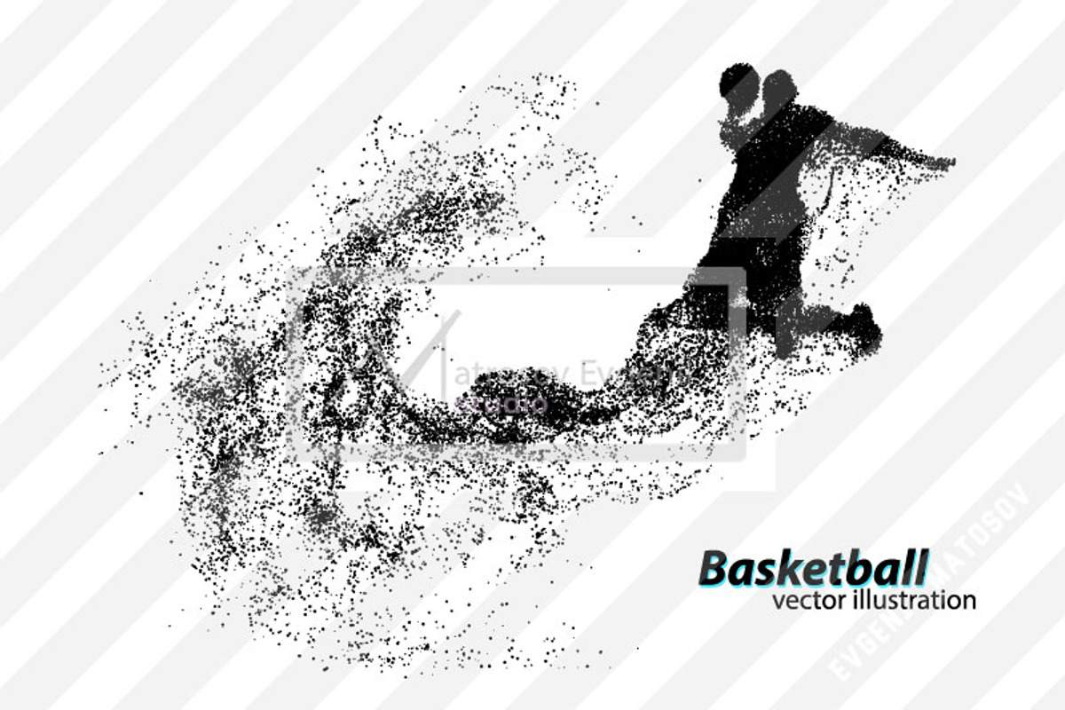 Basketball player NBA from particles, a Person Illustration by Matrosovv