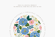 Blue Hydrangea Floral Seamless, a Pattern Graphic by Pati Charm Studio (Thumbnail 4 of 6)