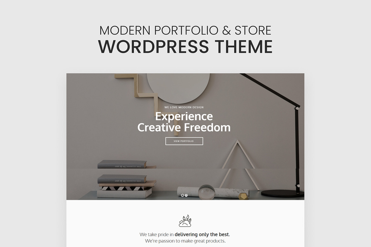 Modern Portfolio & Store Theme, a WordPress Template by Pixflow (Photo 1 of 11)