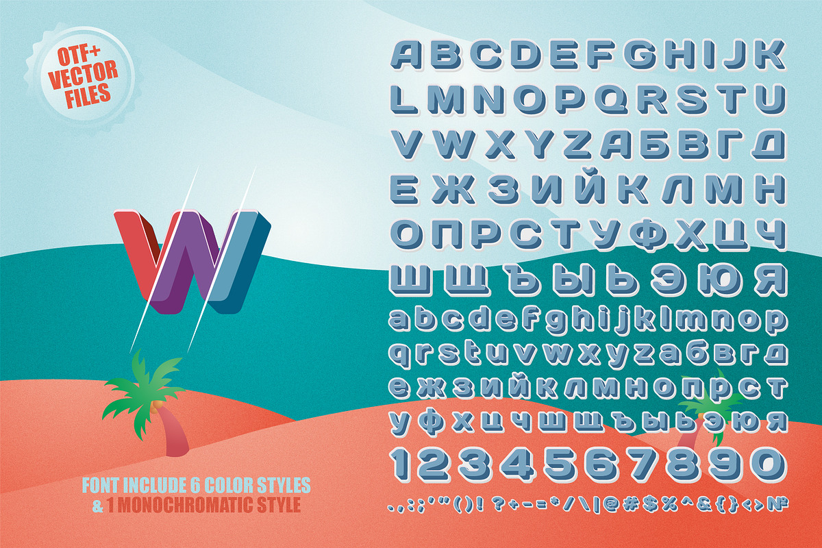 OTF color font - Arco, a Sans Serif Font by Pixnugget (Photo 3 of 9)