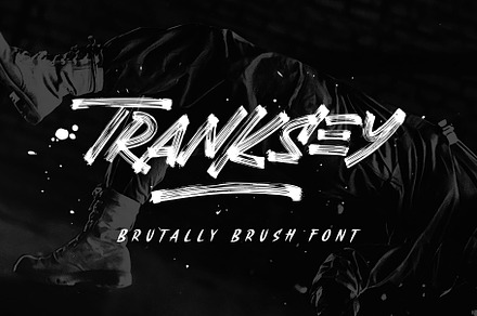 Tranksey - Brush Font, a Handwritten Font by Novitype