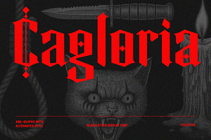 Cagloria - Blackletter Display Font