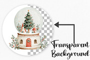 Watercolor Boho Christmas Clipart, an Illustration by Canvas Craft (Thumbnail 4 of 8)