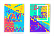 Poster Bundle, Memphis style, a Texture Illustration by OKart.studio (Thumbnail 2 of 5)
