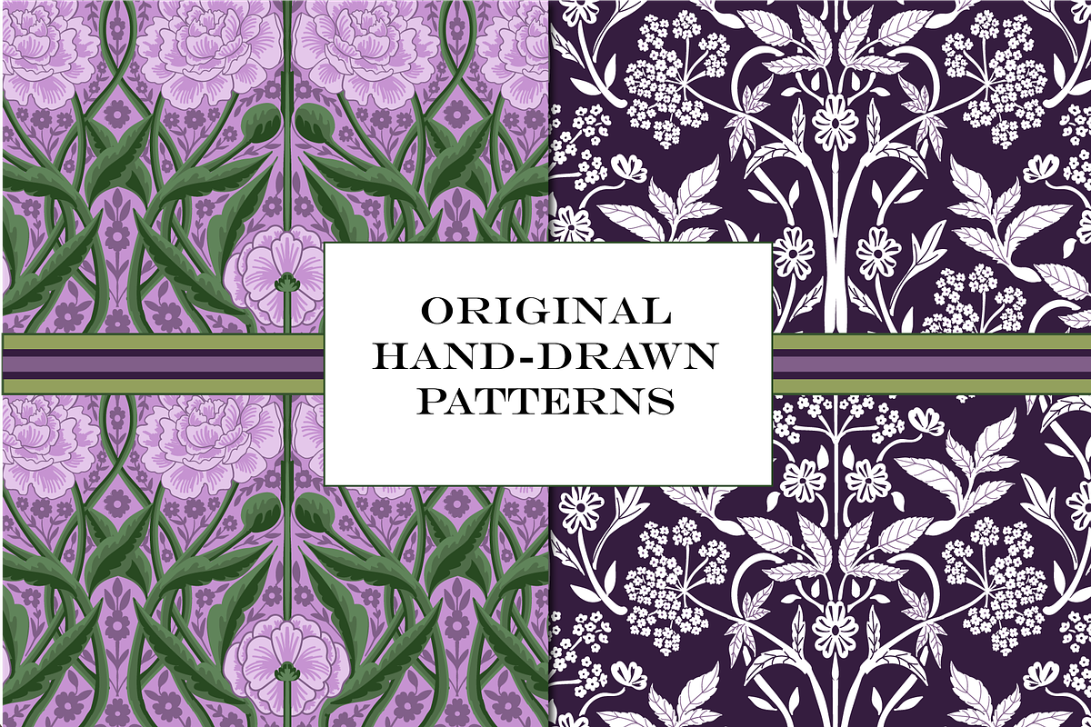 William Morris Floral Pattern Purple, a Pattern Graphic by RachelStudio (Photo 4 of 10)