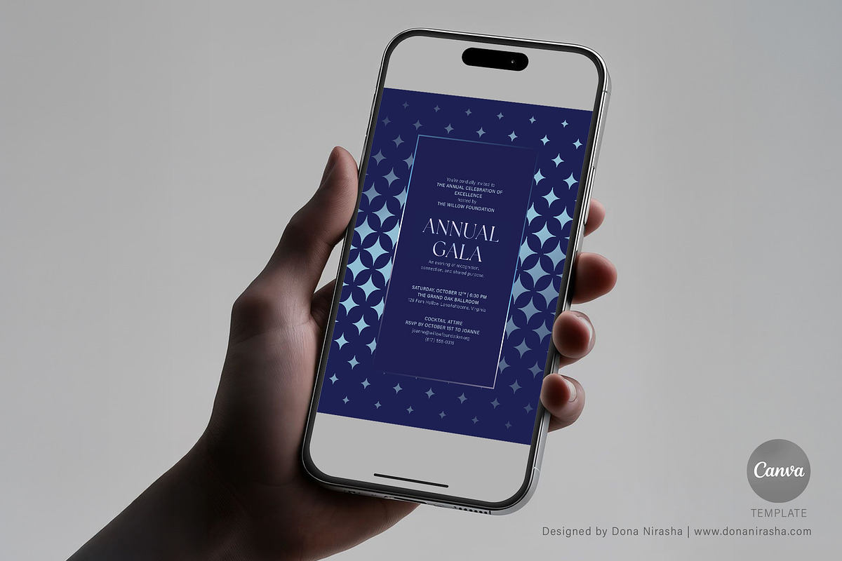 Gala Invite Canva Temp - 35, a Marketing Template by BloomToLife By Dona (Photo 6 of 6)