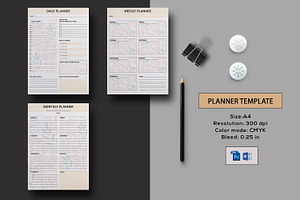 Planner Template, a Stationery Template by Template Shop