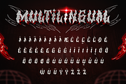 Slavice - Tribal Metal Font, a Blackletter Font by Burntilldead (Thumbnail 9 of 10)