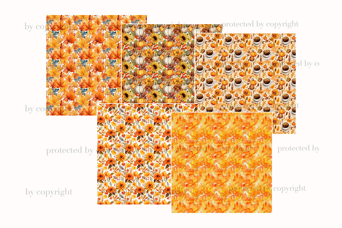 Autumn Seamless Paper, a Pattern Graphic by GlamArtZhanna (Photo 2 of 3)