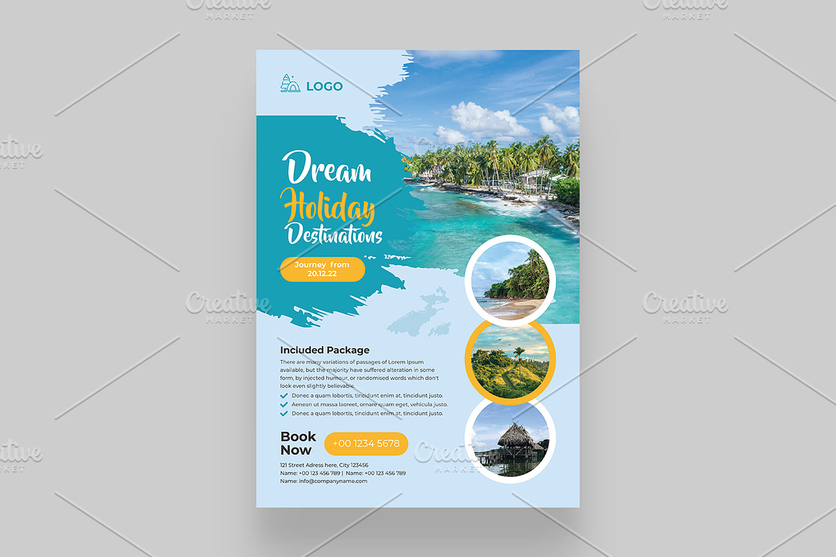 Modern Travel Flyer Design, a Flyer Template by Shahjahangdb1 (Photo 7 of 11)