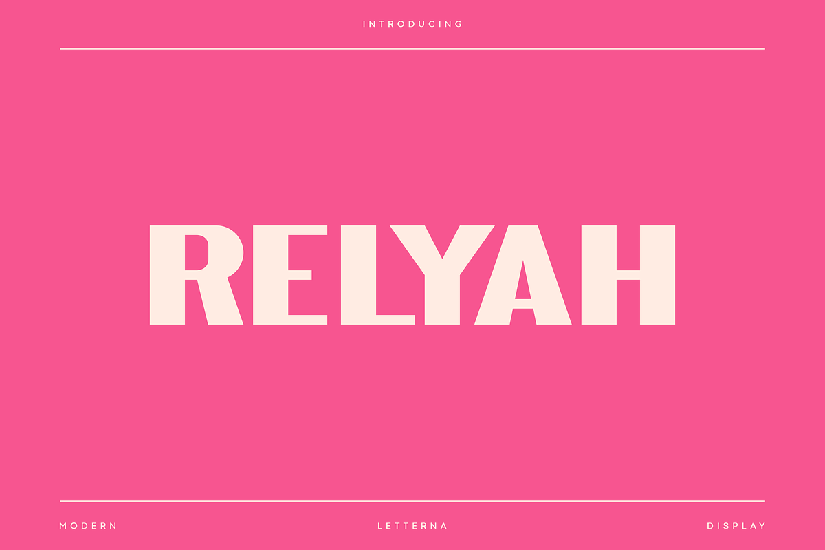Relyah - Modern Display Typeface, a Font by Letterna (Photo 1 of 4)