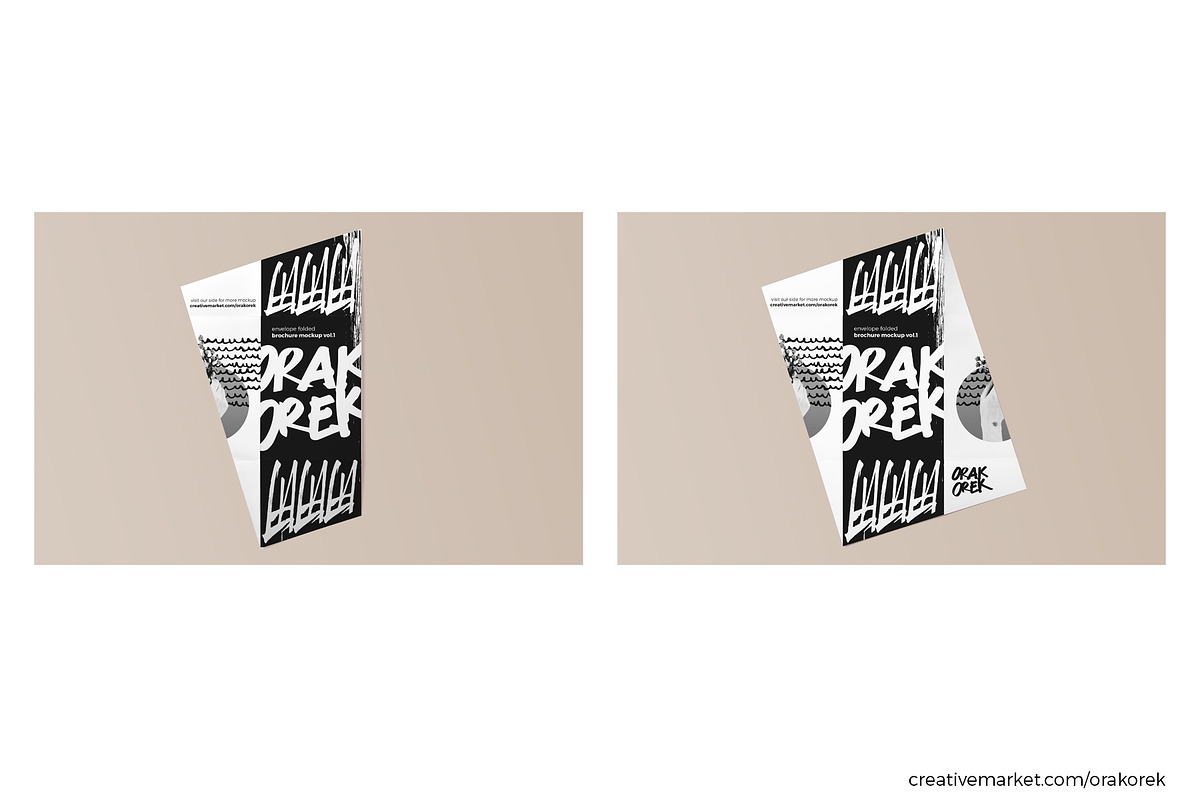 Envelope Folded Brochure Mockup, a Print Template by Orak Orek (Photo 5 of 10)