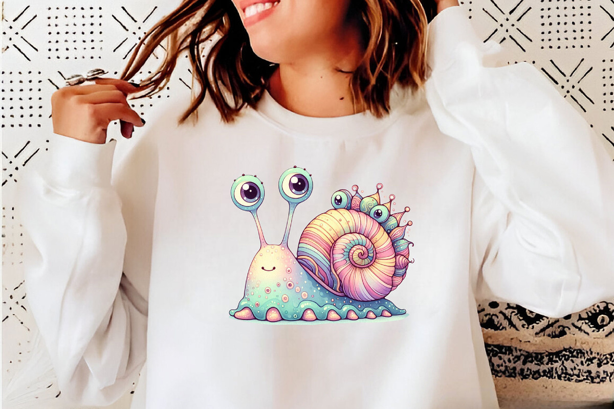 Watercolor Cartoon Snail Clipart, an Illustration by CitraGraphics (Photo 6 of 6)
