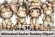 Whimsical Easter Donkey Clipart, an Illustration by Design Market (Thumbnail 1 of 3)