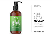 Amber bottle with pump mockup, a Pens & Pencil Mockup by Smarty Mockups (Thumbnail 1 of 5)
