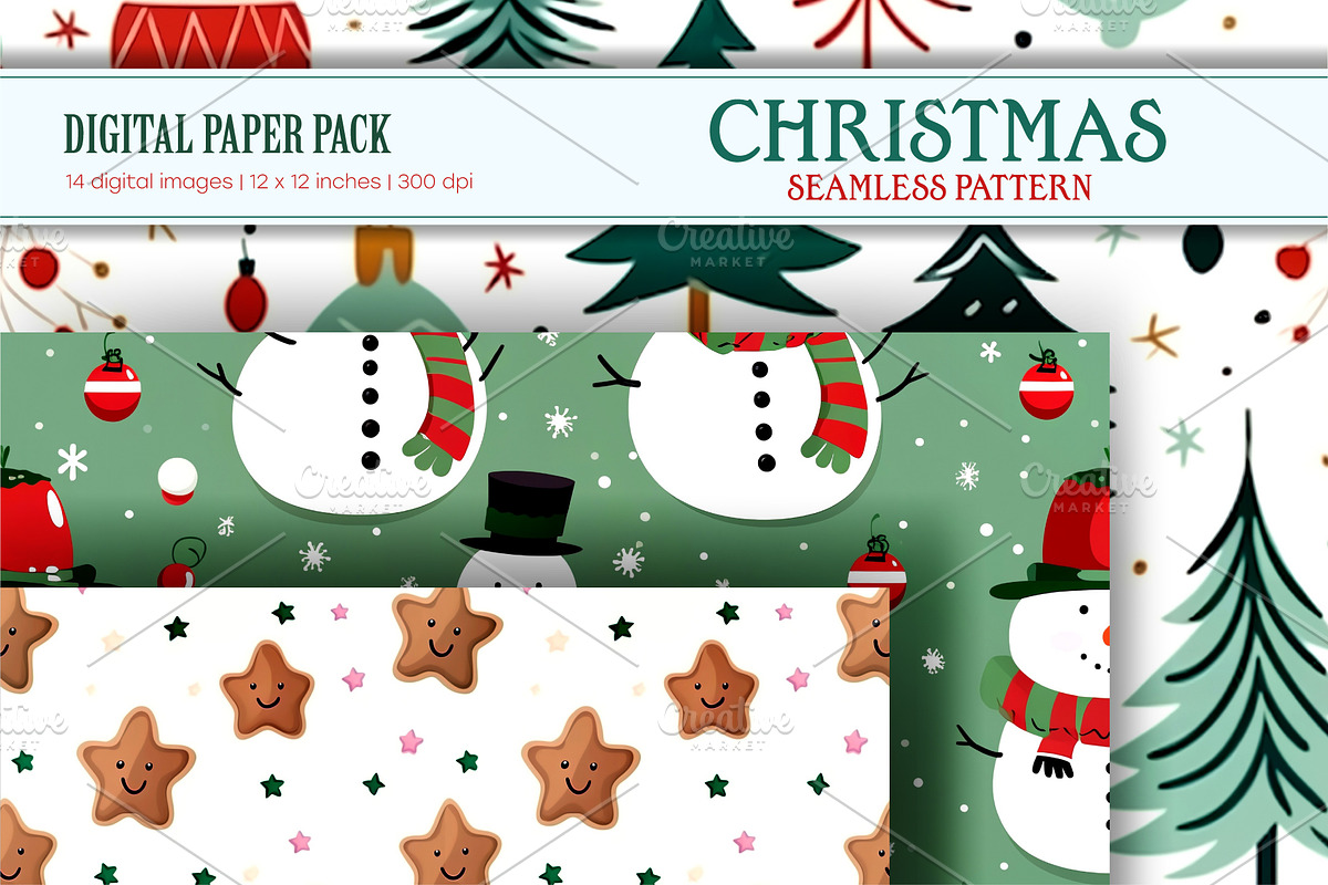 Christmas seamless pattern 02., a Texture Graphic by KENO Mascots (Photo 2 of 5)