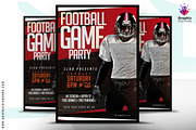 American Football Party Flyer, a Flyer Template by GraphicDiamonds (Thumbnail 1 of 6)