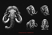 10 Bundle Dark Art Mammoth Ancient, an Illustration by Morspective (Thumbnail 3 of 7)