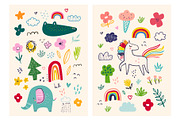 Baby hand drawn animals collection, an Animal Illustration by MoleskoStudio (Thumbnail 6 of 11)