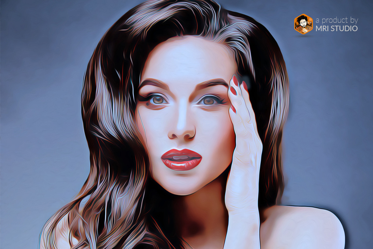 Digital Oil Art Photoshop Action, an Action Add-On by MRI STUDIO (Photo 10 of 10)