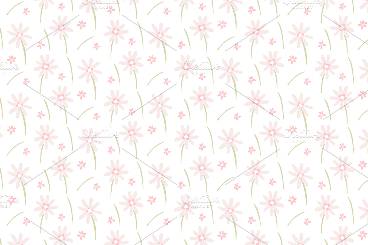 Soft Brush Floral Patterns Set, a Pattern Graphic by Lyolya Profitrolya (Photo 11 of 11)