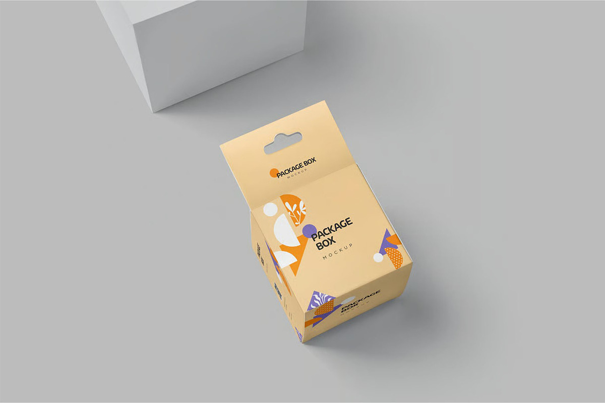 Square Hanging Box Mockups, a Packaging Mockup by megostudi0 (Photo 7 of 7)