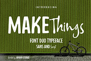 Make Things - Font Duo Typeface, a Sans Serif Font by Afkari Studio (Thumbnail 1 of 10)