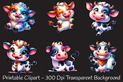 Funny Cow Sublimation Clipart, an Illustration by RobertsArt (Thumbnail 5 of 7)