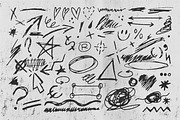 SET 240+ VECTOR SCRIBBLE ELEMENTS, an Object Graphic by BonkiStudio (Thumbnail 3 of 5)