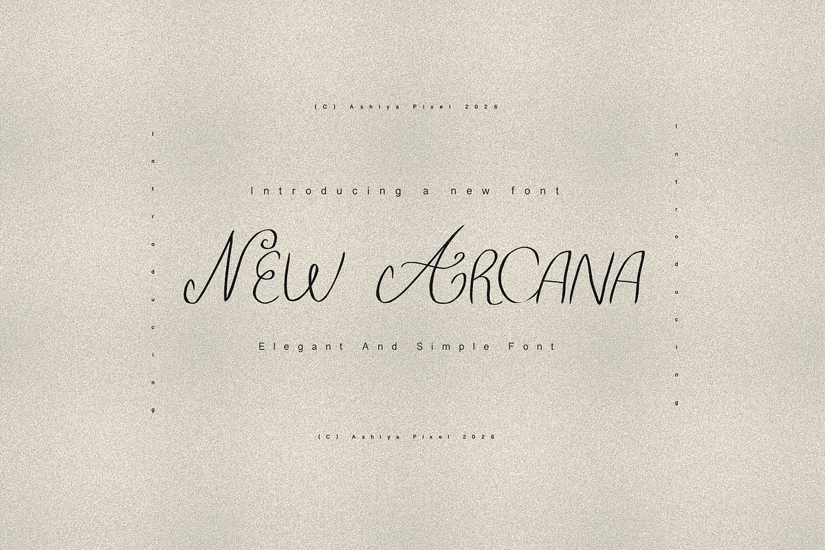 New Arcana | Minimalist Cursive Font, a Handwritten Font by Ashiya Pixel (Photo 9 of 9)