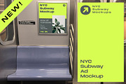 NYC Subway Ad Mockup, an Advertising Mockup by NYC Billboard Mockups (Thumbnail 1 of 2)