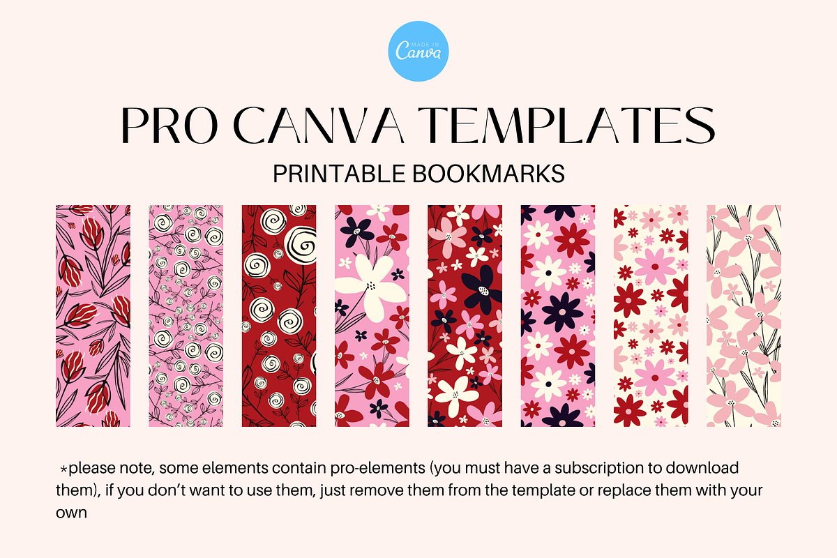 Floral Bookmark printable, a Card Template by Art's and patterns (Photo 1 of 3)
