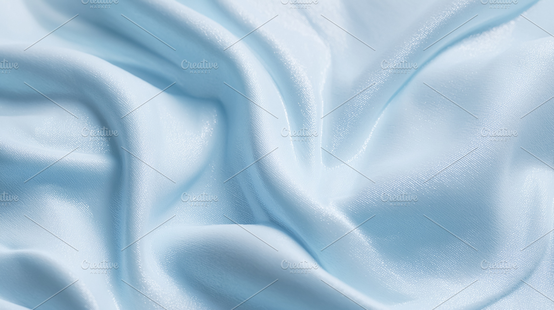 Light blue flowing fabric creating soft elegant waves and a smoo, a Photo by Studio ANNA