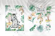 Cute Zebras Watercolor Jungle, an Animal Illustration by Ann Art Houze (Thumbnail 5 of 13)