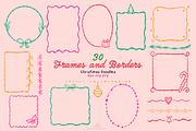 Christmas Frames & Borders line art, a Decorative Illustration by Blumensdiary (Thumbnail 1 of 6)