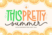 Pretty Summer - Cute Fonts Duo, a Handwritten Font by Airotype (Thumbnail 1 of 12)