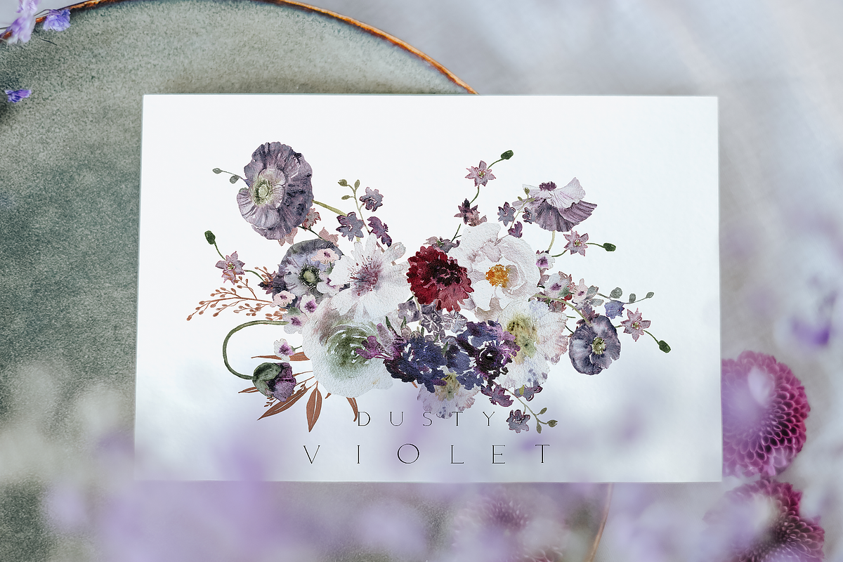 NEW! Dusty Violet collection, a Decorative Illustration by Youksy (Photo 4 of 11)
