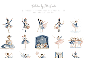 Winter Ballet Clipart Set, a Decorative Illustration by Pati Paints (Thumbnail 2 of 11)